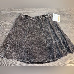 Black Acid Wash Skirt Small